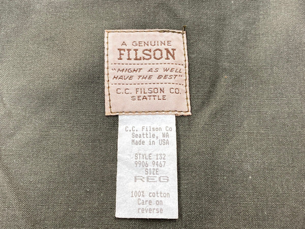 フィルソン FILSON FOUL WEATHER FLY FISHING VEST フォウルウェザー フィッシング ハンティング USA製 緑 REG ベスト 無地 カーキ 104MT-1541