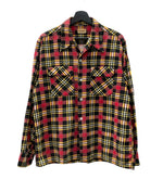 ヴィンテージ vintage 60s 60年代 TOWNCRAFT タウンクラフト オープンカラーシャツ 開襟 プリントネル プリネル  長袖シャツ チェック マルチカラー Lサイズ 104MT-1754