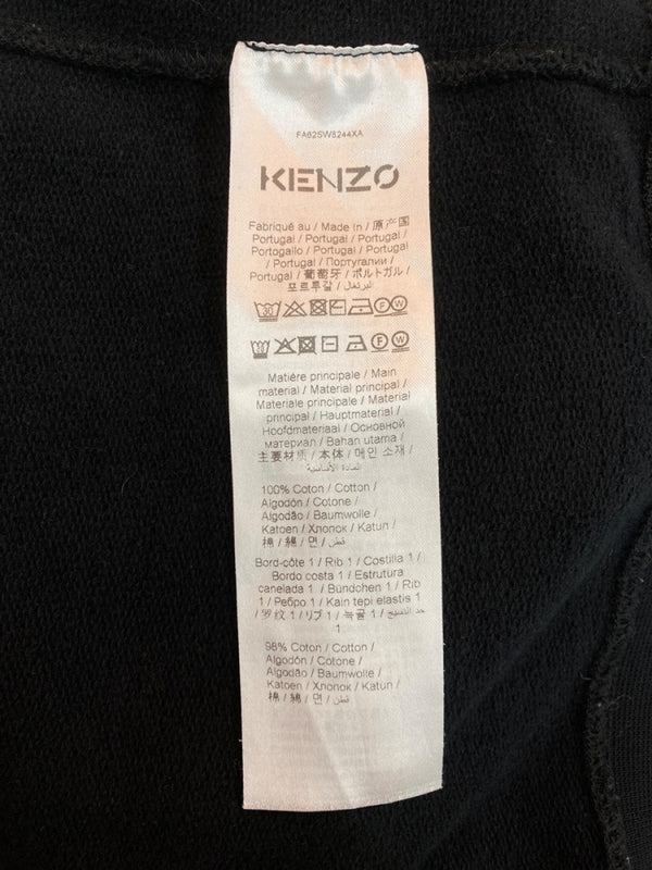 ケンゾー KENZO LOGO SWEATSHIRT ロゴ スウェット クルーネック 虎柄 トレーナー 長袖 黒 FA62SW8244XA スウェット 刺繍 ブラック XLサイズ 104MT-1628
