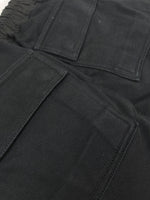 リックオウエンス Rick Owens 21SS MASTODON CARGO PANTS マストドン カーゴ パンツ スウェット ボタン ズボン 黒 無地 RU21S6396-BA カーゴパンツ ブラック US 38 104MB-384