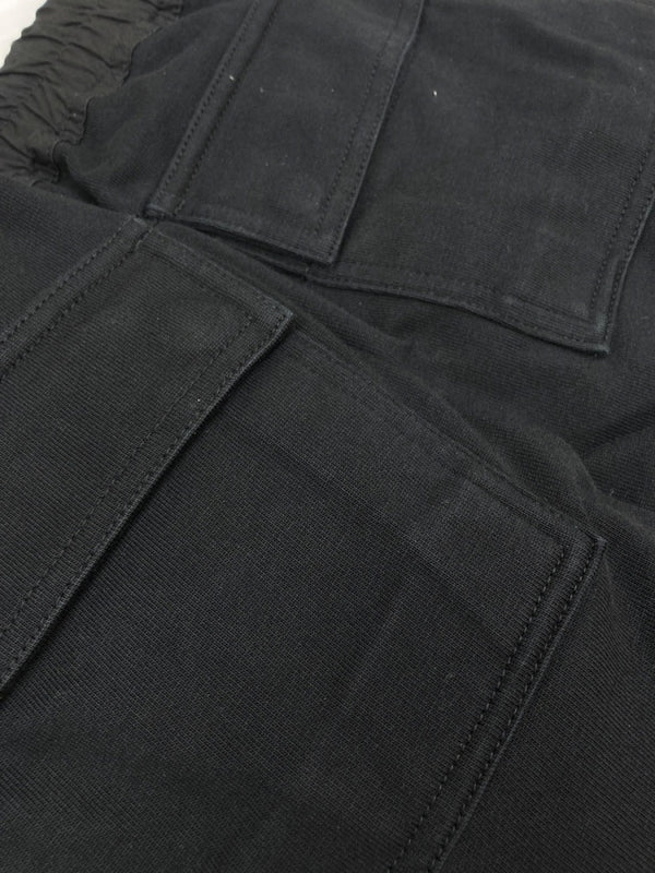 リックオウエンス Rick Owens 21SS MASTODON CARGO PANTS マストドン カーゴ パンツ スウェット ボタン ズボン 黒 無地 RU21S6396-BA カーゴパンツ ブラック US 38 104MB-384