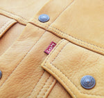 フラットヘッド THE FLAT HEAD 3rd TYPE DEERSKIN LEATHER TRUKER JAKCET レザー ジャケット 鹿革 トラッカー ジャケット 38 ジャケット ブラウン 103MT-3179