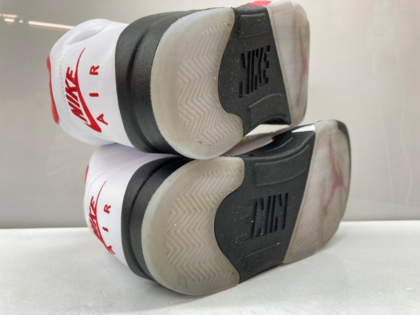 ナイキ NIKE 19年製 AIR JORDAN 5 RETRO FIRE RED エア ジョーダン レトロ ファイヤー レッド AJ5 スウッシュロゴ 白 赤 黒 DA1911-102 メンズ靴 スニーカー ホワイト 27.5cm 104S-844