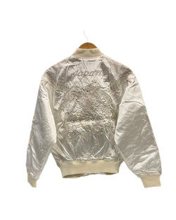 ほしひめ Hoshihime 星姫 スカジャン 龍刺繍 スカジャン サテン 白 F-002 ジャケット ホワイト フリーサイズ 101MT-5384