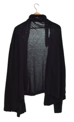 ヨウジ ヤマモト YOHJIYAMAMOTO Ground Y 18ss 変形カーディガン アシンメトリー 2018秋冬 GW-T02-900 3 カーディガン ブラック 103MT-2963