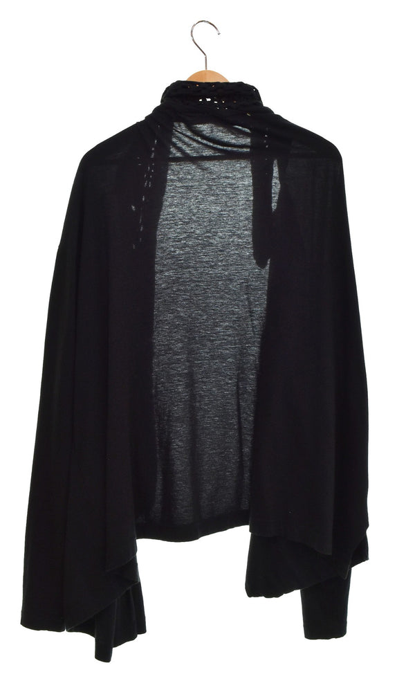 ヨウジ ヤマモト YOHJIYAMAMOTO Ground Y 18ss 変形カーディガン アシンメトリー 2018秋冬 GW-T02-900 3 カーディガン ブラック 103MT-2963