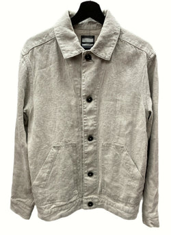 桃太郎ジーンズ MOMOTARO JEANS TRUCKER JACKET トラッカージャケット トラッカーシャツ  リネン 麻 フロントボタン BEIGE G320191 SIZE40 ジャケット 無地 ベージュ 104MT-684