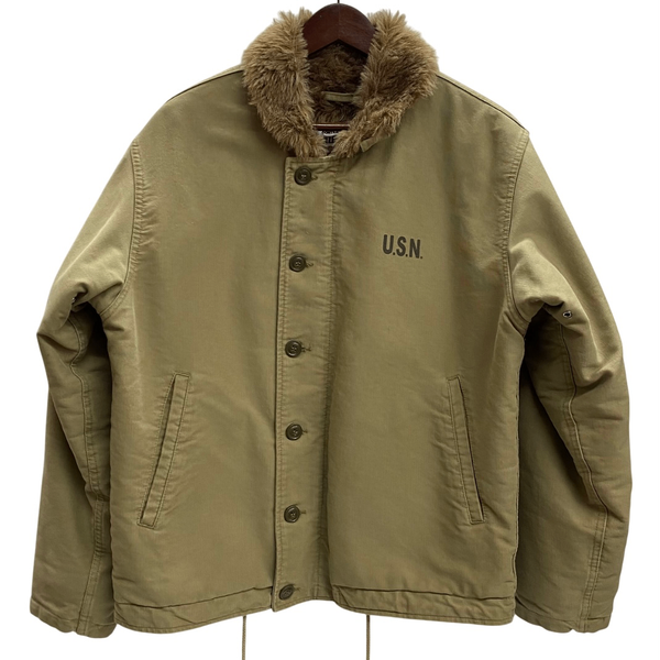 【曜日割引対象外】 ネイビーデパートメント NAVY DEPARTMENT N-1 デッキジャケット フライトジャケット NXsx15122 ジャケット カーキ 38サイズ 201MT-4442 VB