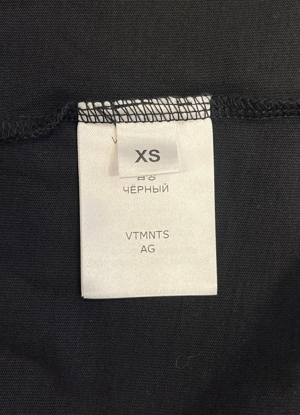 ヴェトモン VETEMENTS VTMNTS RAINBOW BARCODE レインボー バーコード 黒 VL12TR440B XS Tシャツ ブラック SSサイズ 101MT-4260