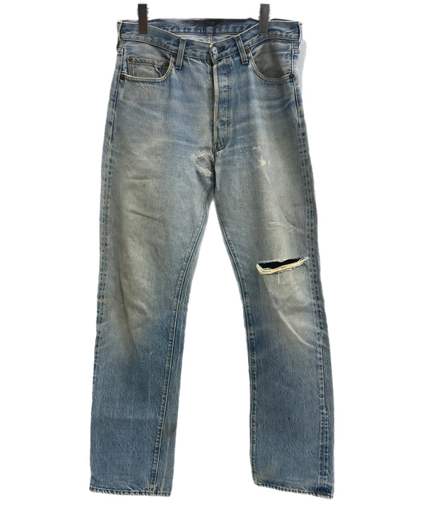 リーバイス Levi's 80's 80年代 501 黒カン 赤耳 ボタン裏524刻印 VINTAGE ヴィンテージ デニム ブルー - 101MB-647