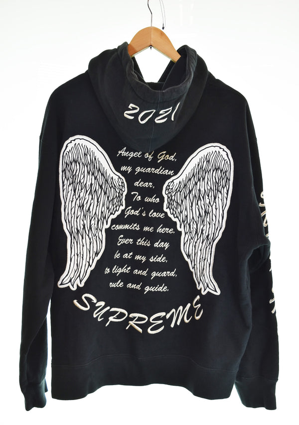 シュプリーム SUPREME 21AW Guardian Hooded Sweatshirt ガーディアン ワッペン スウェットパーカー  パーカ ブラック Lサイズ 103MT-3432