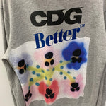 コムデギャルソン COMME des GARCONS CDG ベター Better コラボ ST-T004 パーカ グレー XLサイズ 201MT-4347