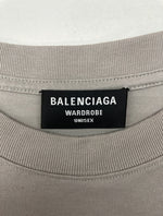 バレンシアガ BALENCIAGA BB CORP MEDIUM FIT T-SHIRT ミディアム フィット Tシャツ 胸ロゴ 半袖 カットソー 薄茶 612966 TJV87 Tシャツ 刺繍 ベージュ Mサイズ 104MT-1182