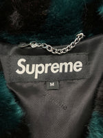 シュプリーム SUPREME 18SS Faux Fur Repeater Bomber Jacket フェイク ファー リピータ ボンバー ジャケット Dark Teal 緑 ジャケット ロゴ グリーン Mサイズ 104MT-563