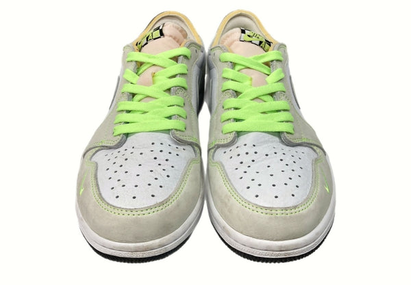 ナイキ NIKE 20年製 AIR JORDAN 1 LOW OG GHOST GREEN エア ジョーダン ロー ゴースト グリーン 白 黄緑 DM7837-103 メンズ靴 スニーカー ホワイト 27.5cm 104-shoes497