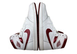 ナイキ NIKE 23年製 AIR JORDAN 1 HIGH 85 METALLIC BURGUNDY エア ジョーダン ハイ メタリック バーガンディ AJ1 シューズ 白 赤 BQ4422-161 メンズ靴 スニーカー ホワイト 27.5cm 104S-999
