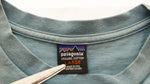パタゴニア PATAGONIA 90s 90's 90年代 USA製 オーバルロゴ プリント 長袖Tシャツ 青 ロンT ブルー Lサイズ 103MT-1988