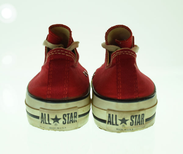 コンバース CONVERSE 80's 90's ALL STAR オールスター MADE in USA ローカット VINTAGE ヴィンテージ MENS OXFORD 赤箱 メンズ靴 スニーカー レッド 8 1/2 26.5cm 103S-1352