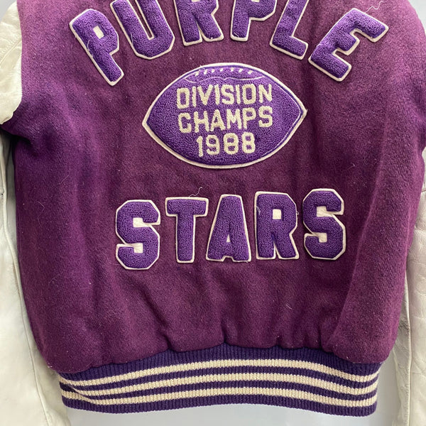 【曜日割引対象外】 ヴィンテージ vintage 80's CATCH BALL スタジアムジャケット スタジャン USA製 ジャケット パープル 42サイズ 201MT-4604 VB