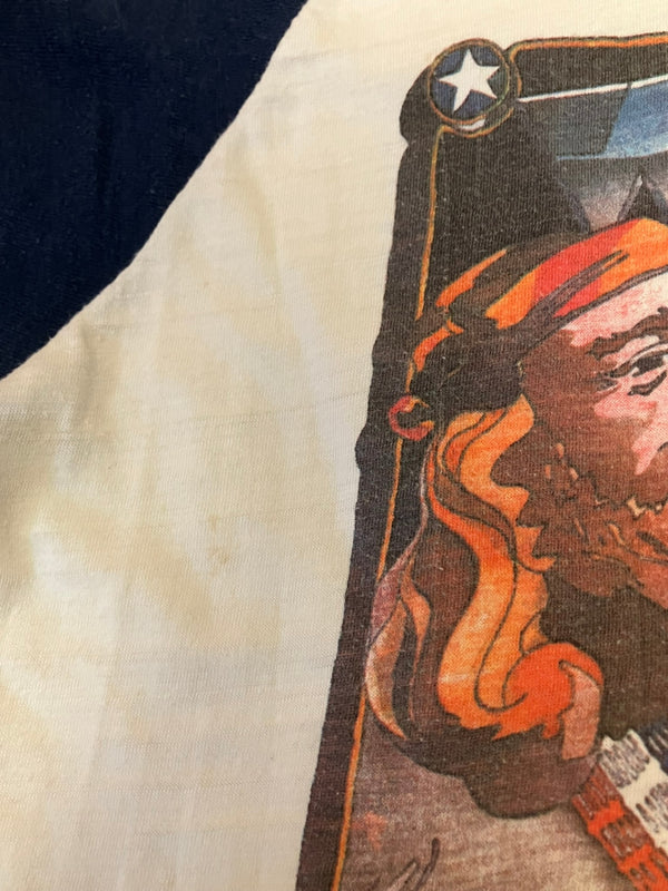 バンド band 80's 80年代 Willie Nelson Entertainer of tht year ウィリーネルソン ラグラン ツートン vintage ヴィンテージ - Tシャツ ホワイト 101MT-3873