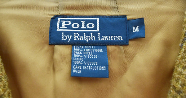 ラルフローレン RalphLauren Tweed Vest ツイードウール ベスト ジレ 茶 ベスト ブラウン Mサイズ 103MT-2310