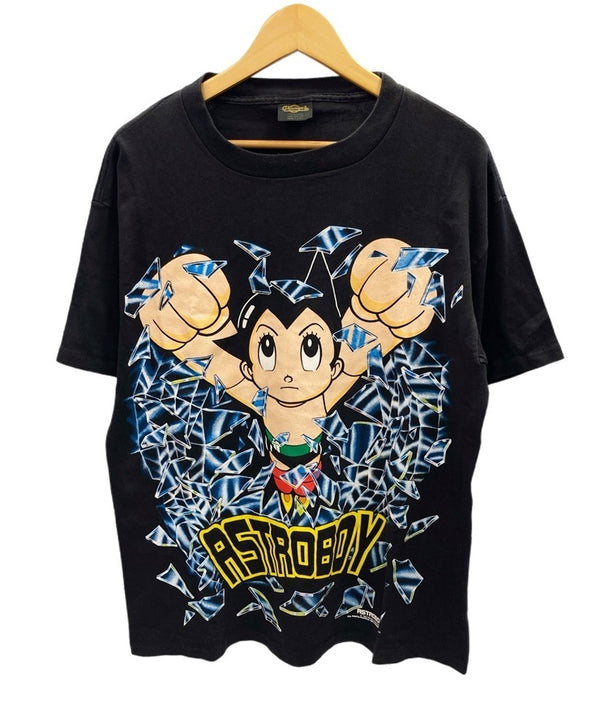 ヴィンテージ Vintage 90s 90's MIGHTY ATOM 鉄腕アトム changes 黒 半袖 シングルステッチ Tシャツ プリント ブラック Lサイズ 101MT-2512