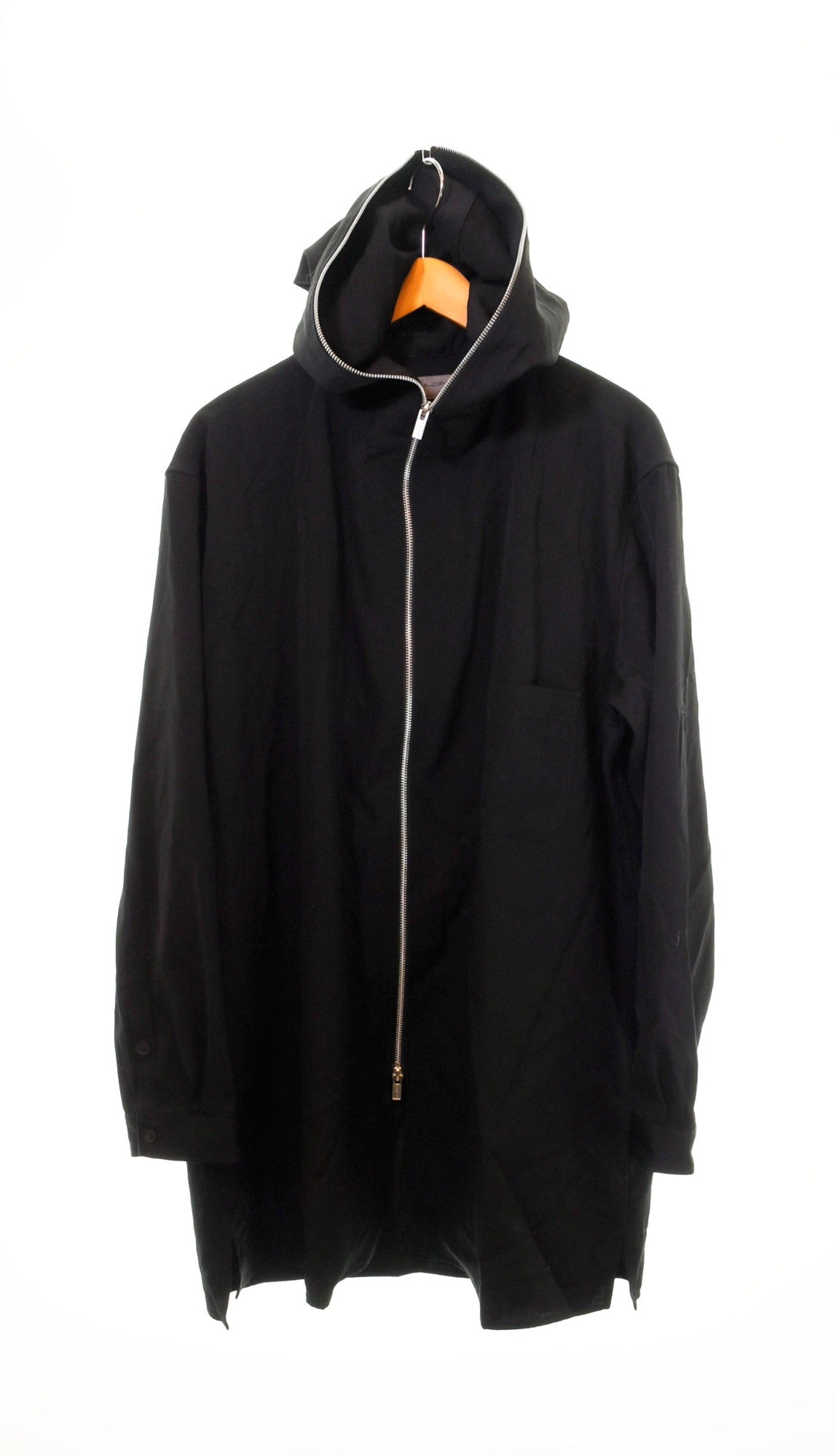 ヨウジヤマモト Yohji Yamamoto POUR HOMME 20AW Gファスナー ジップアップ フーディーコート 黒 HR-B40-100  4 ジャケット 無地 ブラック 103MT-535 | 古着通販のドンドンサガール