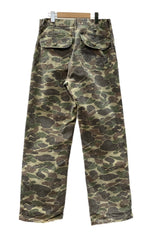 カーハート Carhartt 80s 80年代 ダブルニー ダック ワークパンツ カモ柄 USA製 フェード  カモフラージュ・迷彩 ボトムスその他 カーキ 34×32 104MB-359