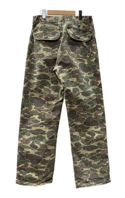 カーハート Carhartt 80s 80年代 ダブルニー ダック ワークパンツ カモ柄 USA製 フェード  カモフラージュ・迷彩 ボトムスその他 カーキ 34×32 104MB-359