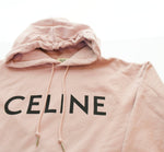 セリーヌ Céline CELINE LOOSE HOODIE ルーズ フーディー COTTON FLEECE コットンフリース LOGO PULLOVER ロゴ プルオーバー 2Y321670Q パーカ ピンク Lサイズ 103MT-1733