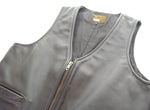 バンソン VANSON USA製 TALONジップ レザー ベスト 黒 38 ベスト ブラック 103MT-2311