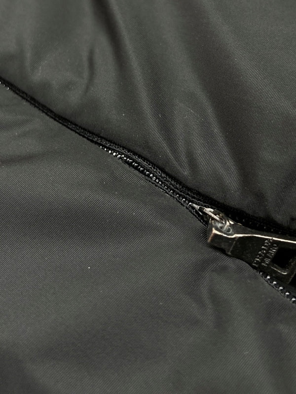 プラダ PRADA SPORT NYLON COAT ナイロン コート ダブルジップ ロング 中綿 アーカイブ ジャケット 黒 SGV294 サイズ 48 ジャケット 無地 ブラック 104MT-1703