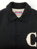 キャリー CALEE WOOL MELTON COACH JACKET ウール メルトン コーチ ジャケット ボタン 裏キルティング アウター 黒 ジャケット ロゴ ブラック XLサイズ 104MT-2146