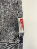 ディーゼル DIESEL ヴィンテージ加工 フーディー  ダメージ加工 ロゴ S-GINN-HOOD-E1 XXL パーカ グレー 3Lサイズ 101MT-4368