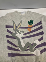 US US古着 90's 90年代 FRUIT OF THE LOOM Warner Bros Looney Tunes Bugs Bunny  バッグス・バニー ワーナー・ブラザース 両面 プリント スウェット グレー Lサイズ 101MT-4021