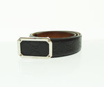 グッチ GUCCI SIGNATURE LEATHER SQUARE BELT シグネチャー レザー スクエア バックル ベルト UNISEX ユニセックス カーフスキンレザー　85・34 403941 ベルト・サスペンダー メンズベルト ブラック 103G-152