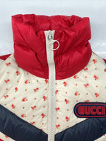 グッチ GUCCI 18AW FLORAL PADDED DOWN JACKET フローラル パデット ダウン ジャケット アウター 白 赤 紺 517555 ZLK32 ジャケット 花・植物 レッド 40 104LT-24