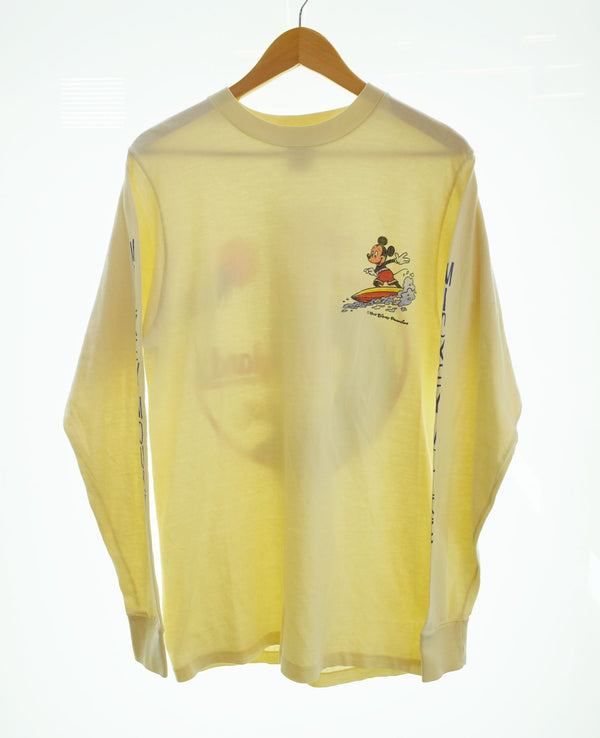 ヴィンテージ Vintage Disney ディズニー 70s walt disney world ウォルト ディズニー ワールド MICKEY ミッキー SURF サーフ 70's 70年代 ロンT ベージュ Mサイズ 103MT-2262