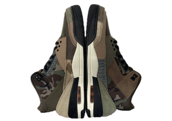 ナイキ NIKE 21年製 AIR JORDAN 3 RETRO SE Patchwork エア ジョーダン レトロ パッチワーク AJ3 ジャンプマン シューズ 緑 DO1830-200 メンズ靴 スニーカー カーキ 28.5cm 104S-797
