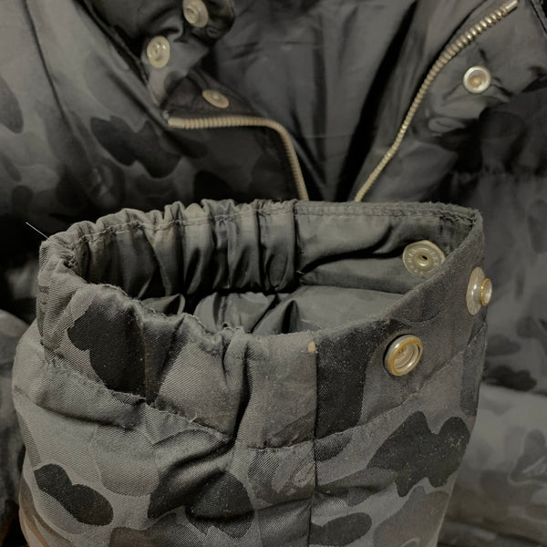 アベイシングエイプ A BATHING APE ダウン ジャケット ブラック Lサイズ 201MT-4849