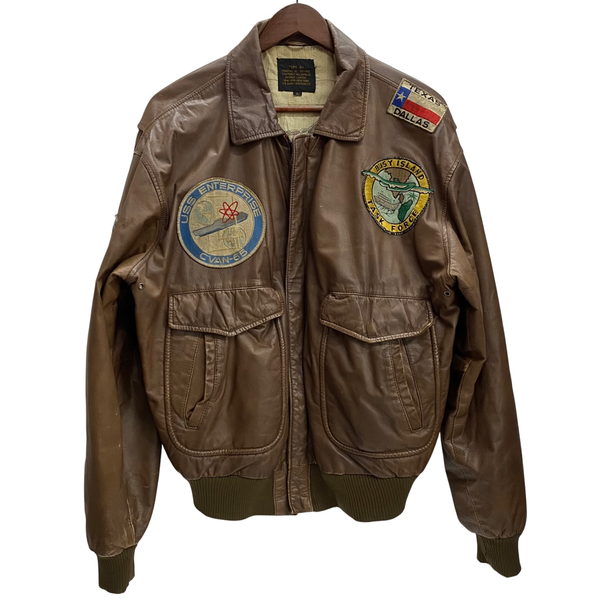 【曜日割引対象外】 アヴィレックス AVIREX G-1 レザー フライトジャケット トップガン ライダース レザージャケット ジャケット ブラウン Lサイズ 201MT-4568 VB
