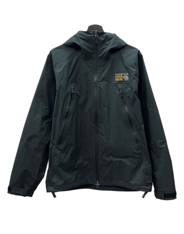 マウンテンハードウェア ‎Mountain Hardwear COHESION JACKET コヒージョン ジャケット ダブルジップ フーディ マウンテンパーカー アウトドア アウター 黒 124 OE0385 ジャケット ロゴ ブラック Sサイズ 104MT-2164