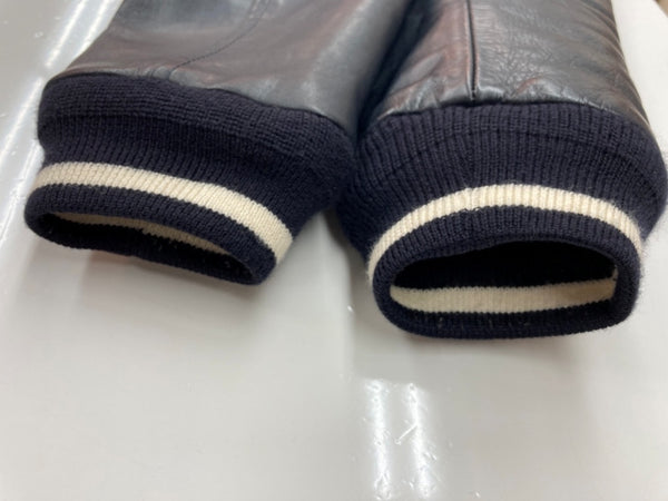 ステューシー STUSSY × fragment フラグメント Varsity jacket バーシティ ジャケット スタジャン 紺 ジャケット 無地 ネイビー Lサイズ 104MT-2063