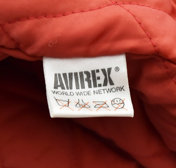 アビレックス AVIREX 90's 90年代 レザー スタジャン ラグラン スタジアムジャンパー ジャケット レッド Sサイズ 103MT-3102