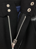 ベッドフォード BED J.W. FORD FEATHER FLARE SLACKS PANTS フェザー フレア スラックス パンツ 羽根 ジップフライ 黒 総柄 スラックス ブラック サイズ 1 104MB-287