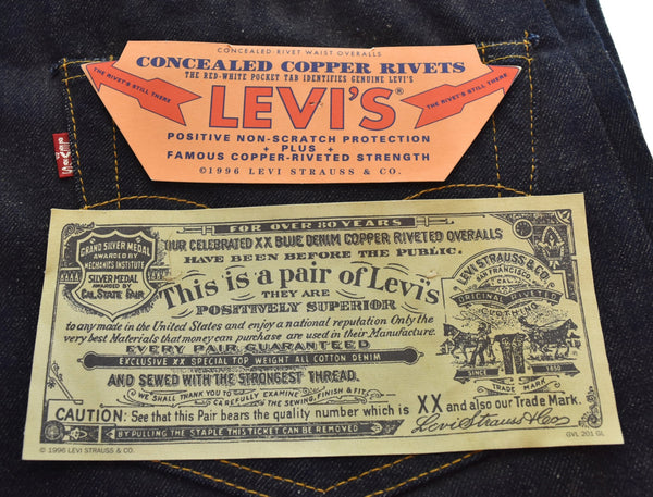 リーバイス Levi's 501XXC DEAD STOCK デッドストック アメリカ製 復刻 555 バレンシア 工場  LVC BIG E  98年製 90年代 90's 90s 37201-0003 デニム ブルー W34L36 103MB-601