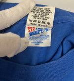 US US古着 90s 90's Hanes SKIP-A-BEAT FUNWEAR USA製 MADE IN USA 袖裾シングルステッチ アートT ART Tシャツ プリント ブルー Lサイズ 101MT-2531
