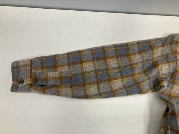 ペンドルトン PENDLETON 70's 70年代 ウール チェックシャツ ボードシャツ  ネルシャツ 開襟 オープンカラー ボックス vintage ヴィンテージ MADE IN USA アメリカ製  長袖シャツ ベージュ Mサイズ 101MT-5361