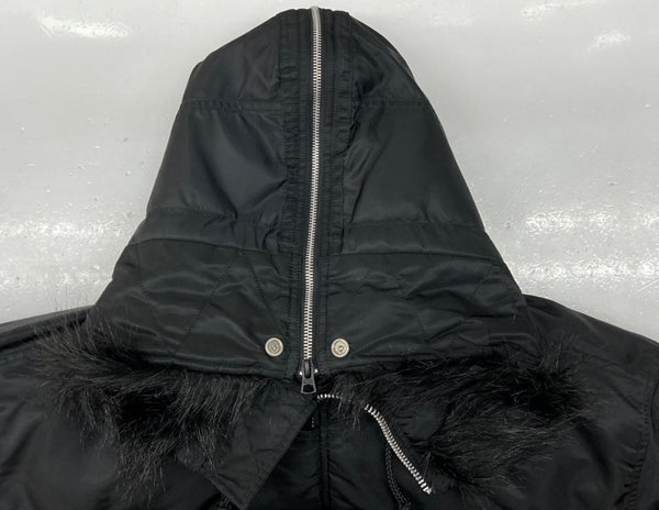 ダブルタップス WTAPS 23AW × ALPHA INDUSTRIES アルファインダストリーズ N-2B CORE SPEC JACKET コア スペック ジャケット ファー アウター 04 黒 232EWALD-JKM01S ジャケット ロゴ ブラック XLサイズ 104MT-1285