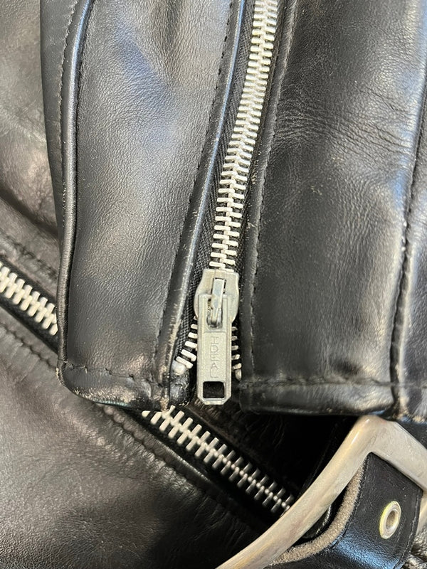 ショット SCHOTT 613 ワンスター 牛タグ ダブルライダース ジャケット USA製 アメリカ製 黒 38 ジャケット ブラック 101MT-4954